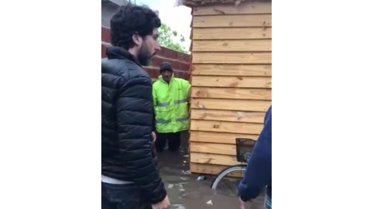 Pablo Alaniz en zonas inundadas varelenses